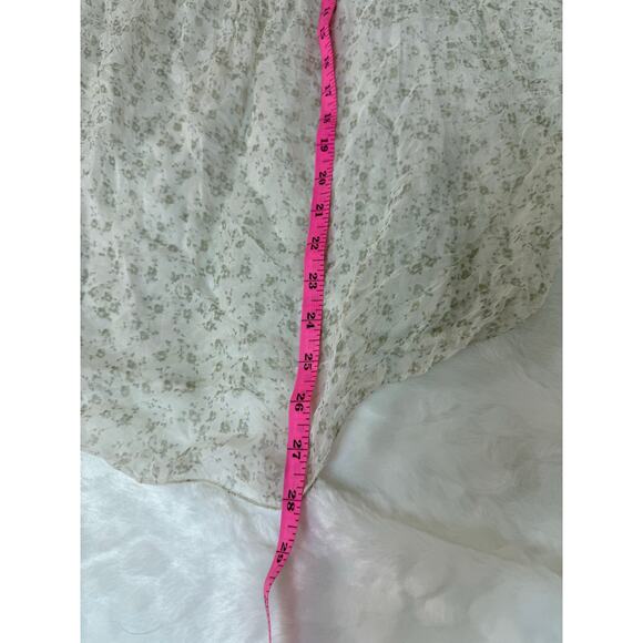 Vintage Y2K Silk Floral Peasant Blouse Milk Maid Cottagecore Made in Italy Large - Picture 13 of 16